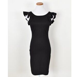 Amanda Uprichard Ruffle Bodycon Sheath Dress - S
